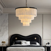 Antizer Modern Tiered Alabaster Chandelier