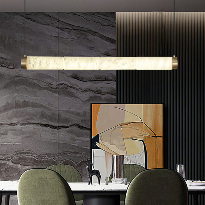 Antizer Modern Minimalist Alabaster Linear Pendant Light