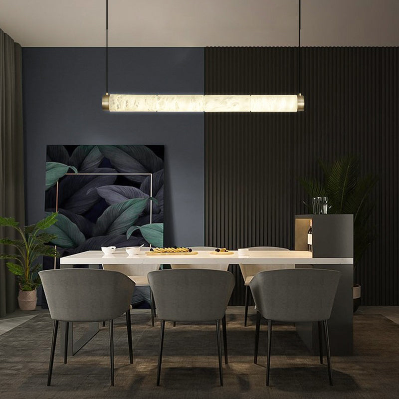 Antizer Modern Minimalist Alabaster Linear Pendant Light