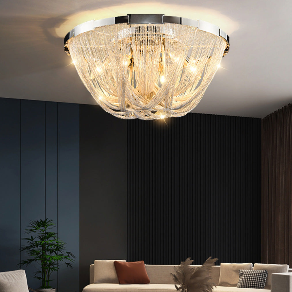Antizer Luxury Chain Tassel Ceiling Light