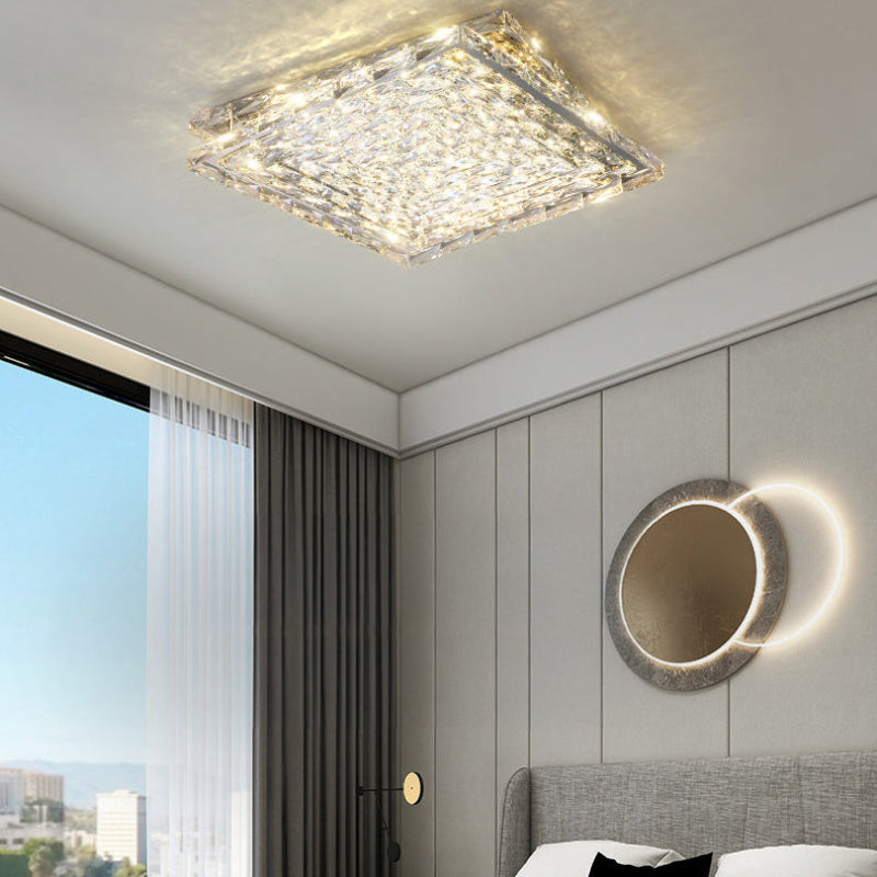 Antizer Modern Rectangle Crystal Ceiling Light