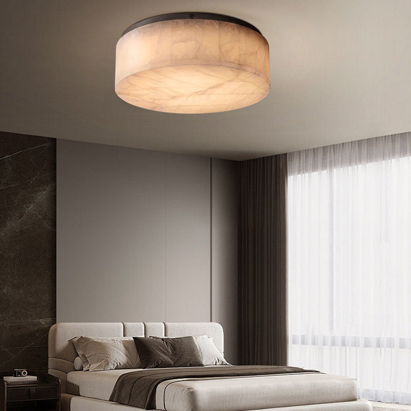 Antizer Minimalist Round Alabaster Ceiling Light