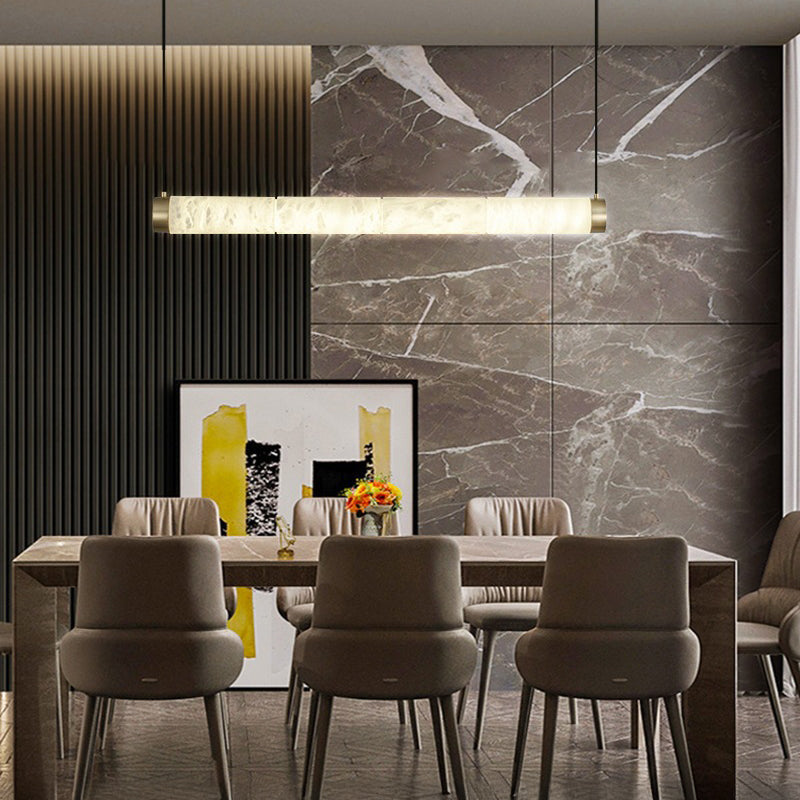 Antizer Modern Minimalist Alabaster Linear Pendant Light