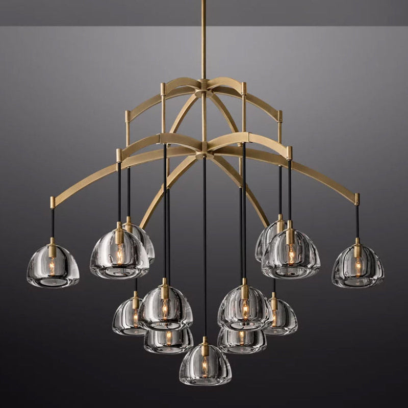 Antizer Modern Branch Hemisphere Round Glass Chandelier