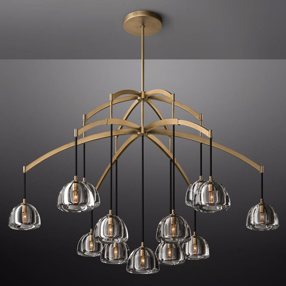 Antizer Modern Branch Hemisphere Round Glass Chandelier