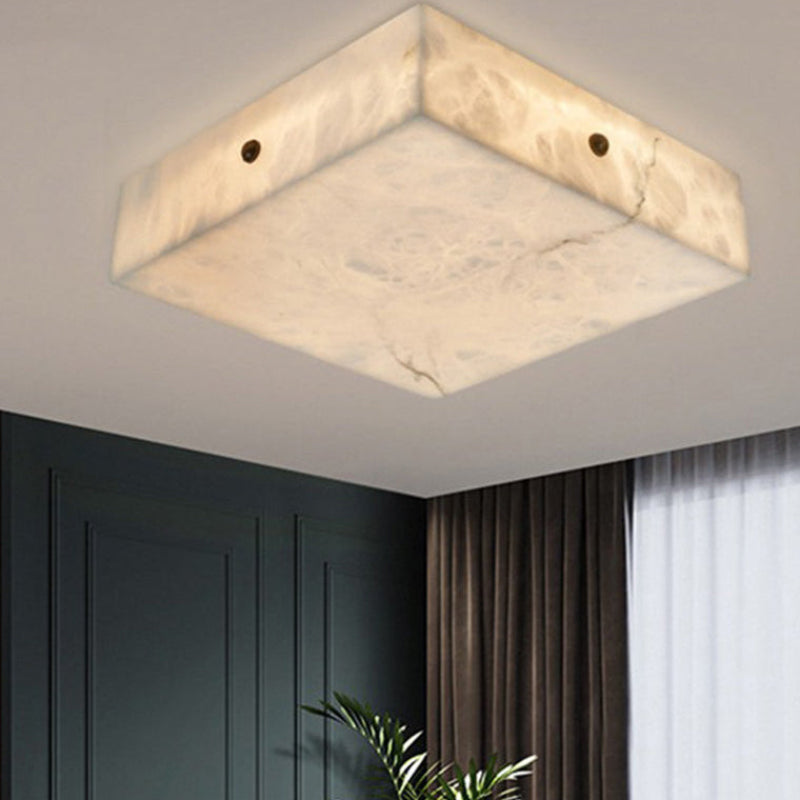 Antizer Minimalist Alabaster Square Ceiling Light