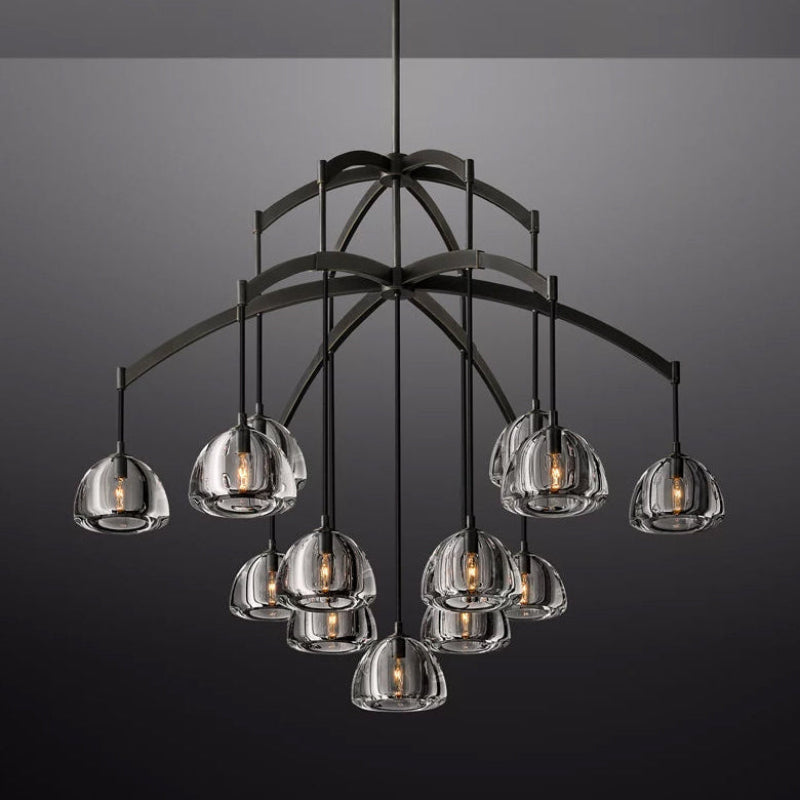 Antizer Modern Branch Hemisphere Round Glass Chandelier