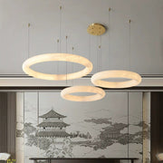 Antizer Modern Alabaster Circle LED Chandelier