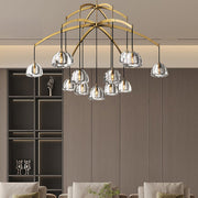 Antizer Modern Branch Hemisphere Round Glass Chandelier