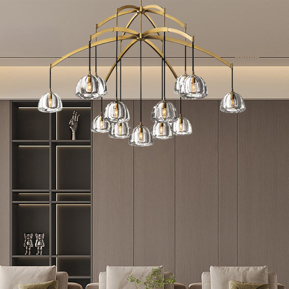 Antizer Modern Branch Hemisphere Round Glass Chandelier
