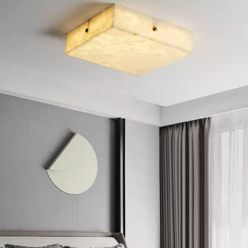 Antizer Minimalist Alabaster Square Ceiling Light