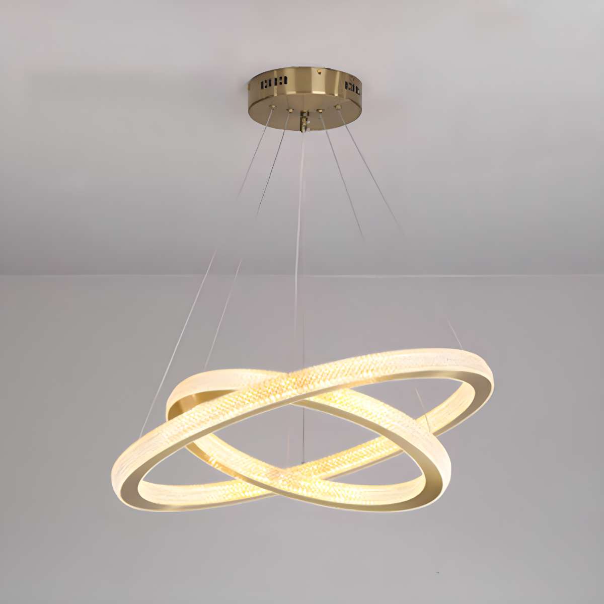 Antizer Modern Ring LED Pendant Light for Dining Room Warm White