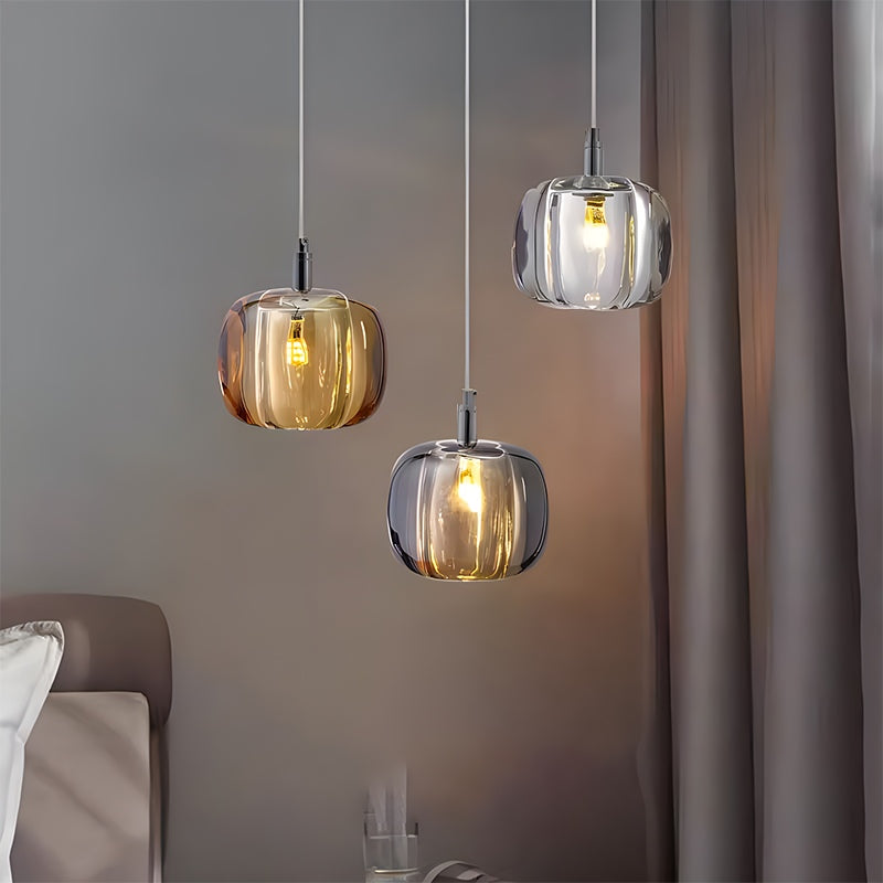 modern multi glass chandelier