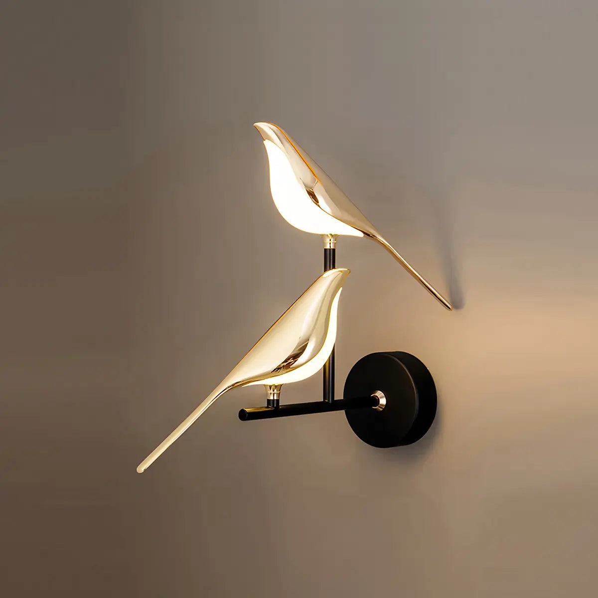 Antizer Gold Birds Wall Sconce for Bedroom Gold 2 lights Neutral White