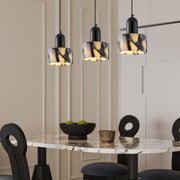 Antizer Modern Black Dome Stone Pendant Light