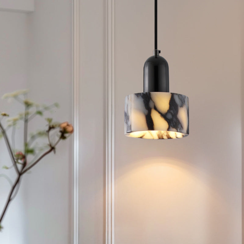 Antizer Modern Black Dome Stone Pendant Light