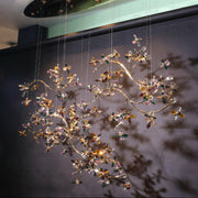 Antizer Art Dec Crystal Flower Branch Chandelier