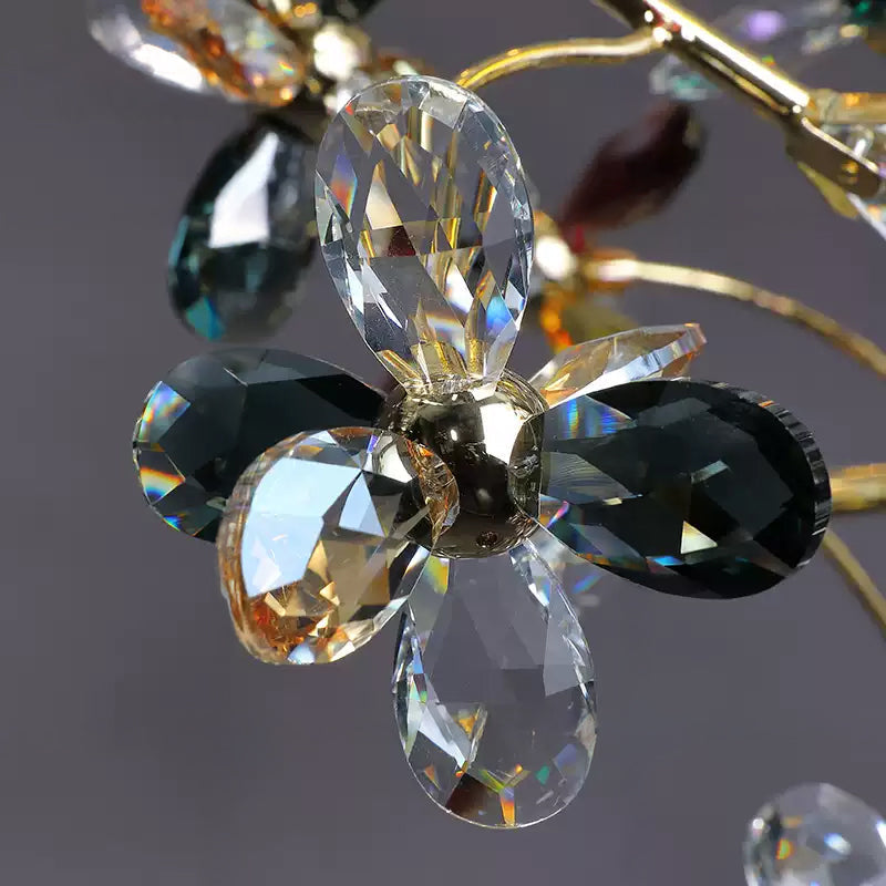 Antizer Art Dec Crystal Flower Branch Chandelier