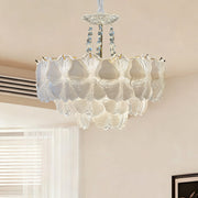 Antizer Decorative Crystal Glass Flower Chandelier