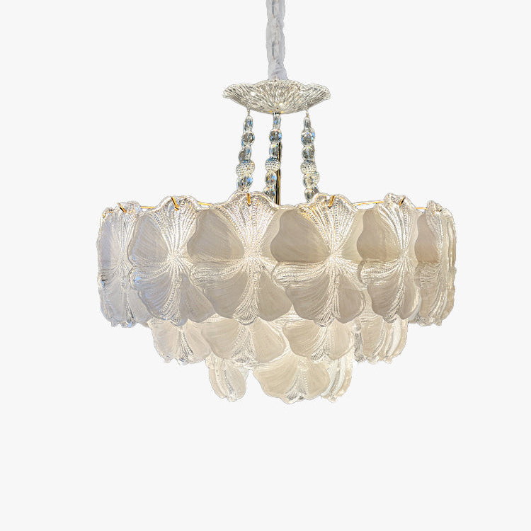 Antizer Decorative Crystal Glass Flower Chandelier
