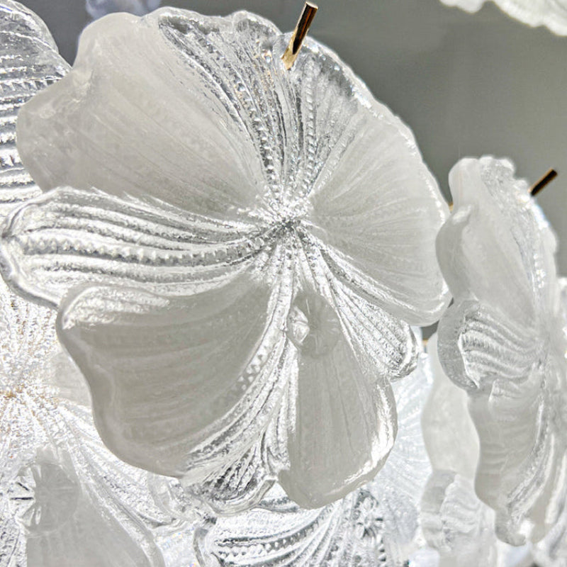 Antizer Decorative Crystal Glass Flower Chandelier