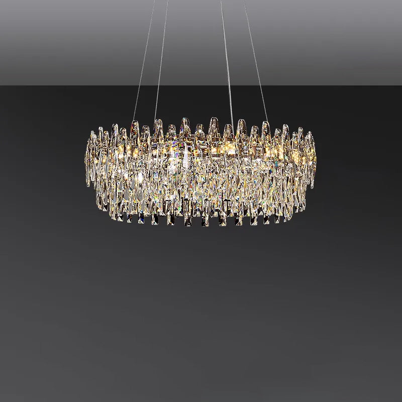Antizer Luxury Tiered Crystal Chandelier