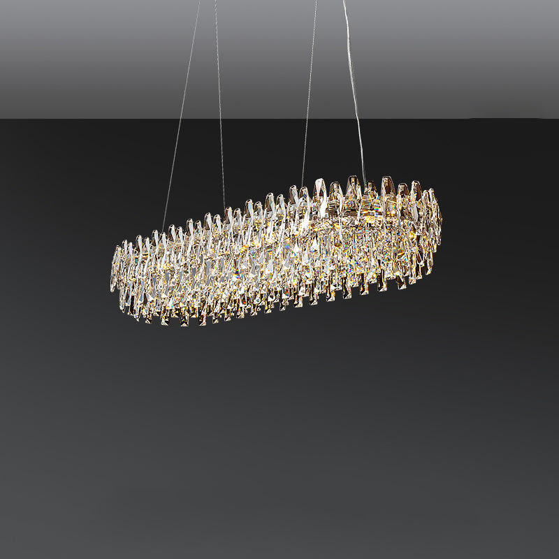 Antizer Luxury Tiered Crystal Chandelier