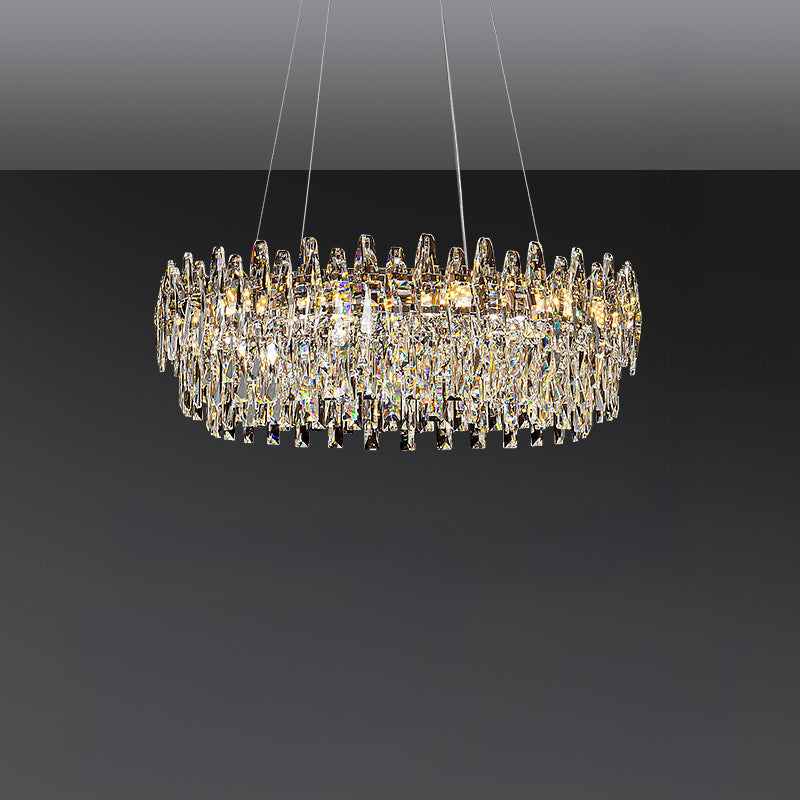 Antizer Luxury Tiered Crystal Chandelier