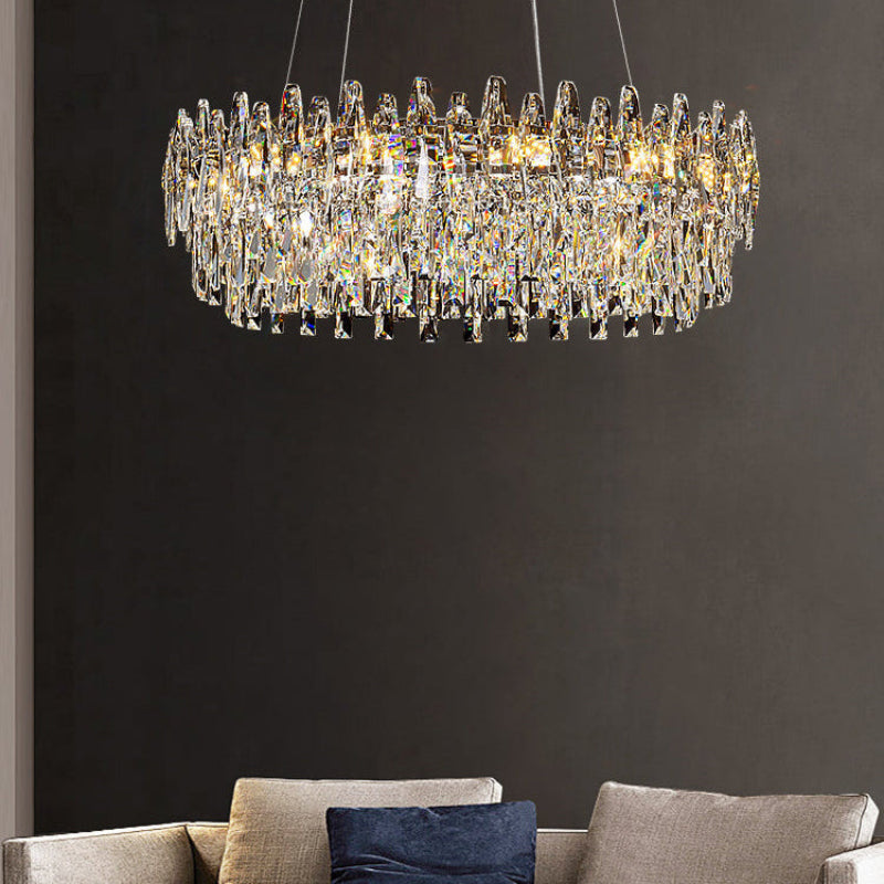 Antizer Luxury Tiered Crystal Chandelier