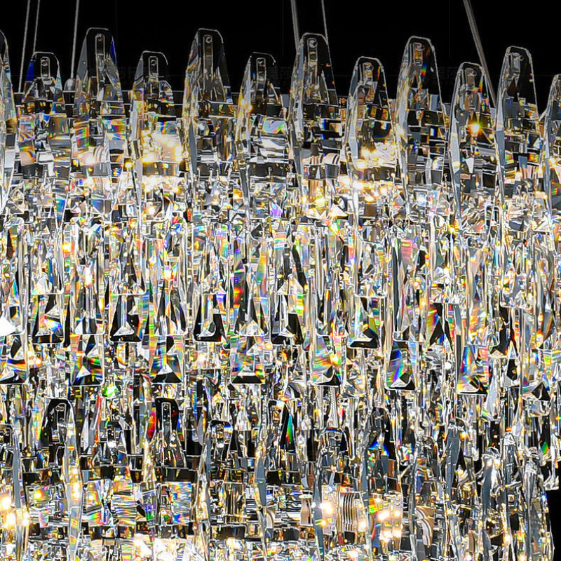Antizer Luxury Tiered Crystal Chandelier