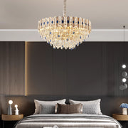 Antizer Luxury Tiered Round/Oval Crystal Chandelier