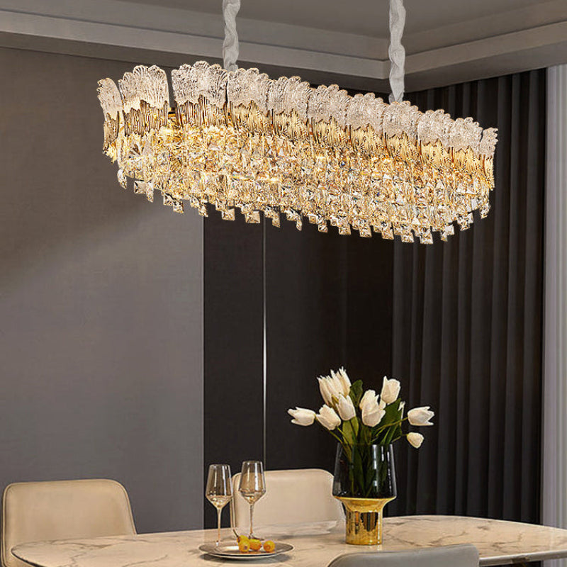 Antizer Luxury Art Tiered Crystal Chandelier