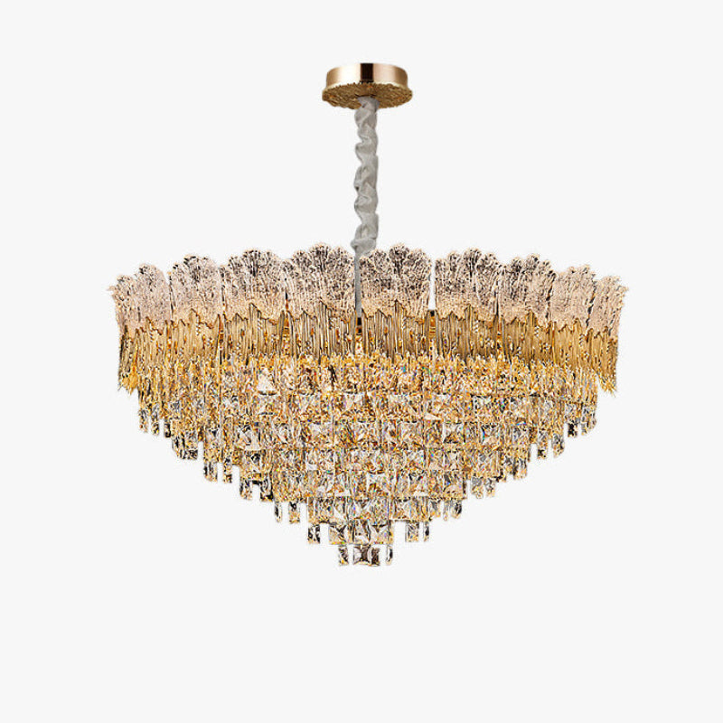 Antizer Luxury Art Tiered Crystal Chandelier