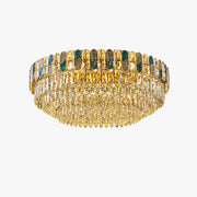 Antizer Luxury Shell Round Crystal Ceiling Light