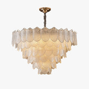 Antizer Modern Tiered Texture Glass Chandelier
