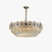 Antizer Modern Luxury Tiered Shell Crystal Chandelier