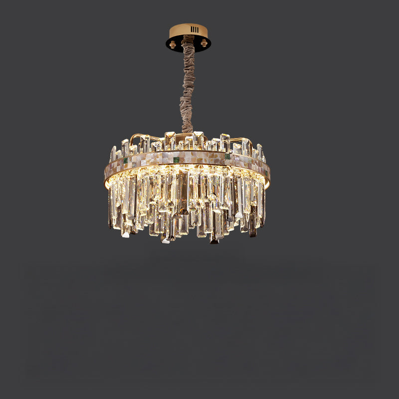 Antizer Luxury Mosaic Gold Crystal Chandelier