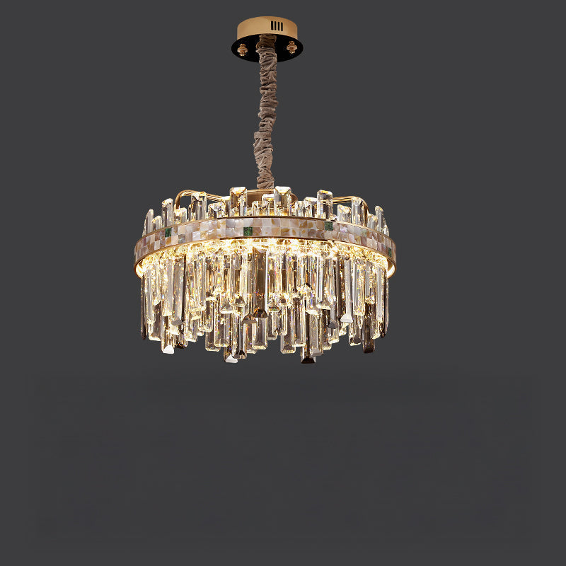 Antizer Luxury Mosaic Gold Crystal Chandelier