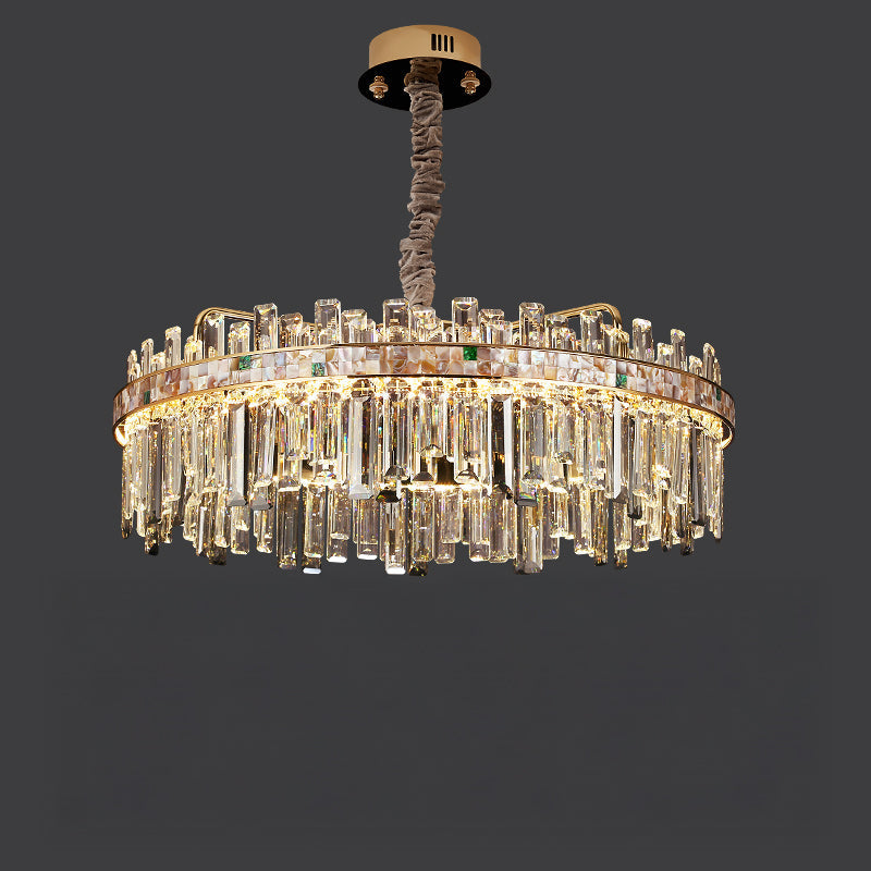Antizer Luxury Mosaic Gold Crystal Chandelier