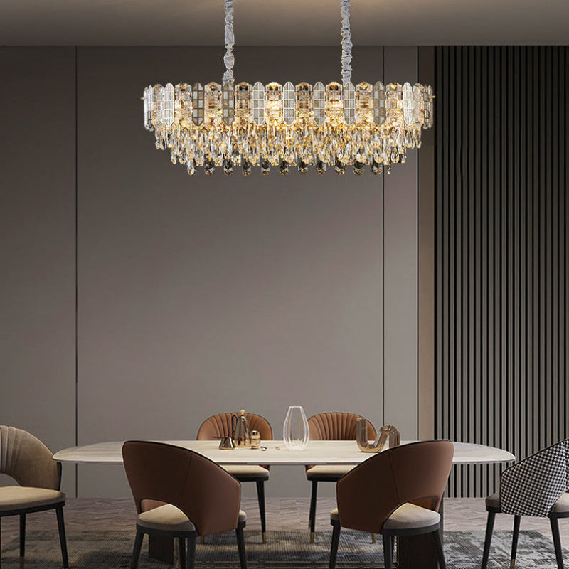 Antizer Luxury Large Tiered Crystal Chandelier