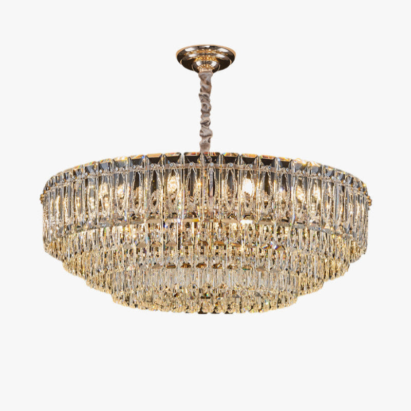Antizer Modern Luxury Stepped Crystal Chandelier