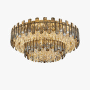 Antizer Luxury Smoked Crystal Round Ceiling Light
