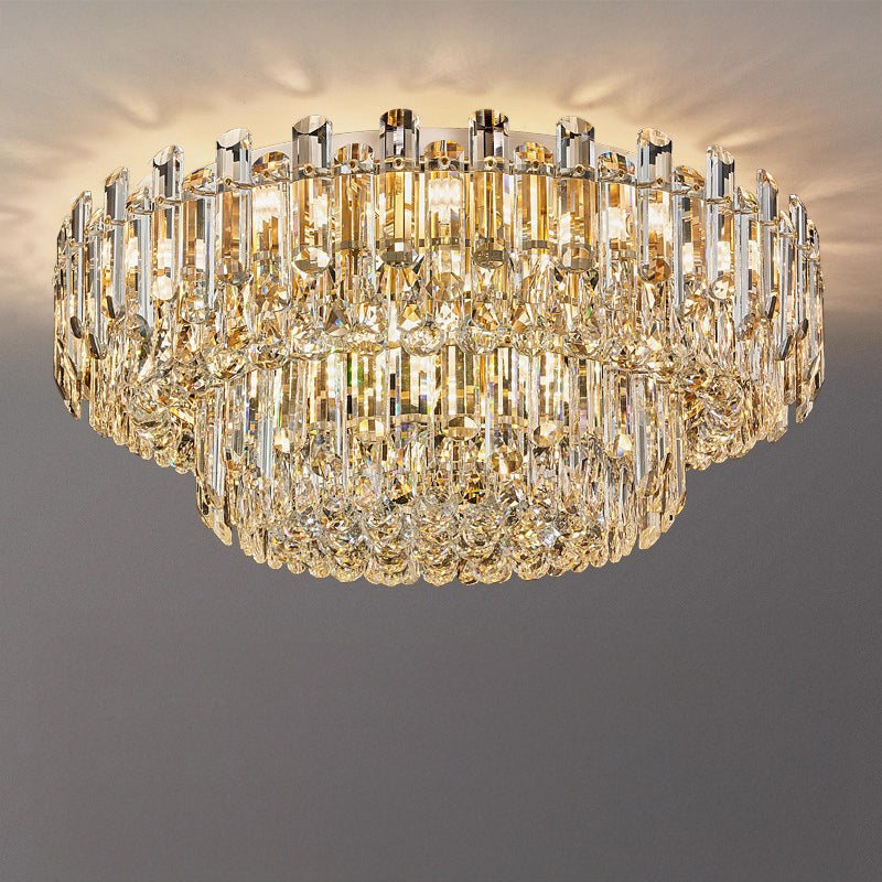Antizer Modern Luxury Crystal Flush Mount Ceiling Light