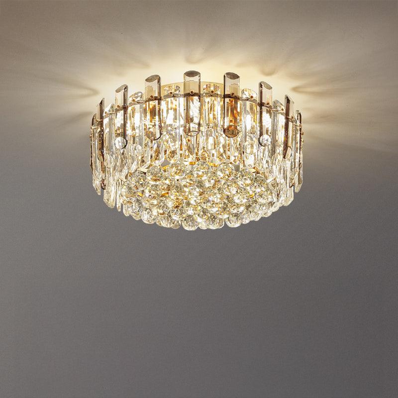 Antizer Modern Luxury Crystal Flush Mount Ceiling Light