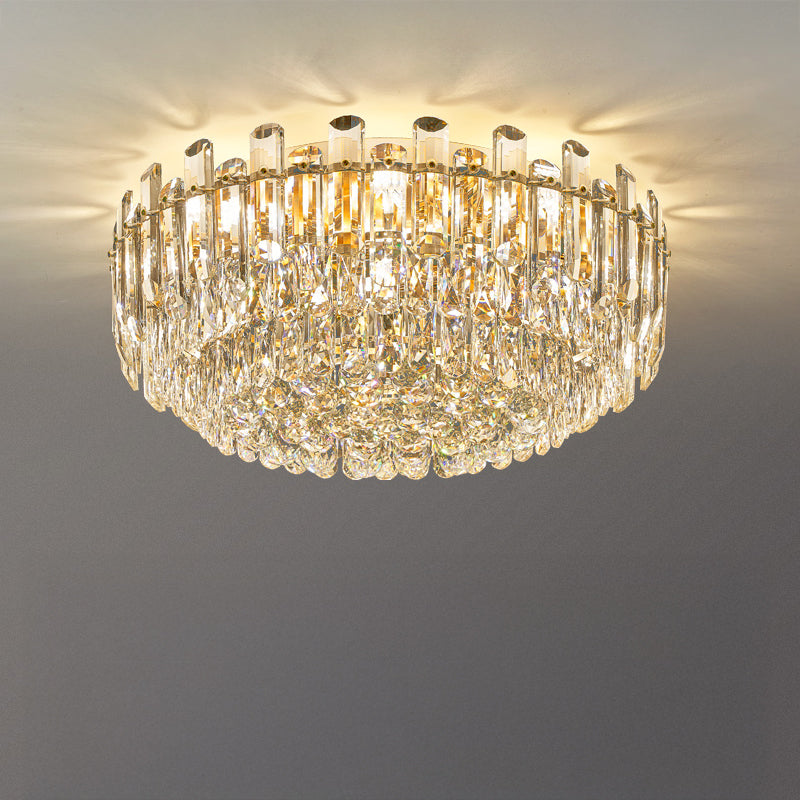 Antizer Modern Luxury Crystal Flush Mount Ceiling Light