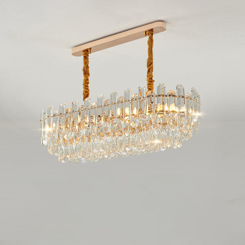 Antizer Modern Luxury Crystal Flush Mount Ceiling Light