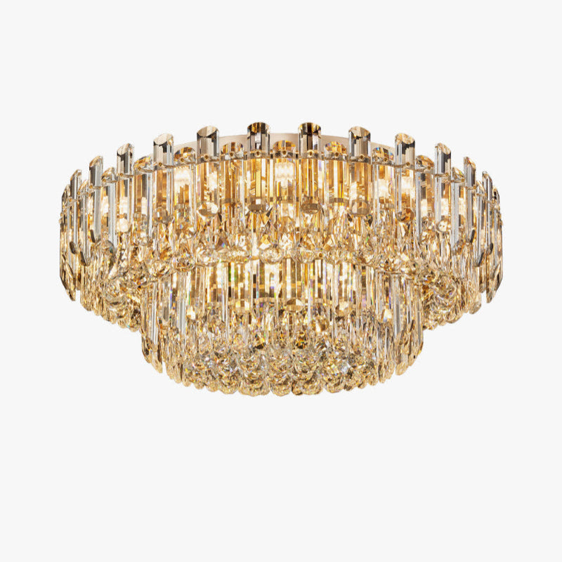 Antizer Modern Luxury Crystal Flush Mount Ceiling Light