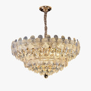 Antizer Modern Art Floral Crystal Tiered Chandelier