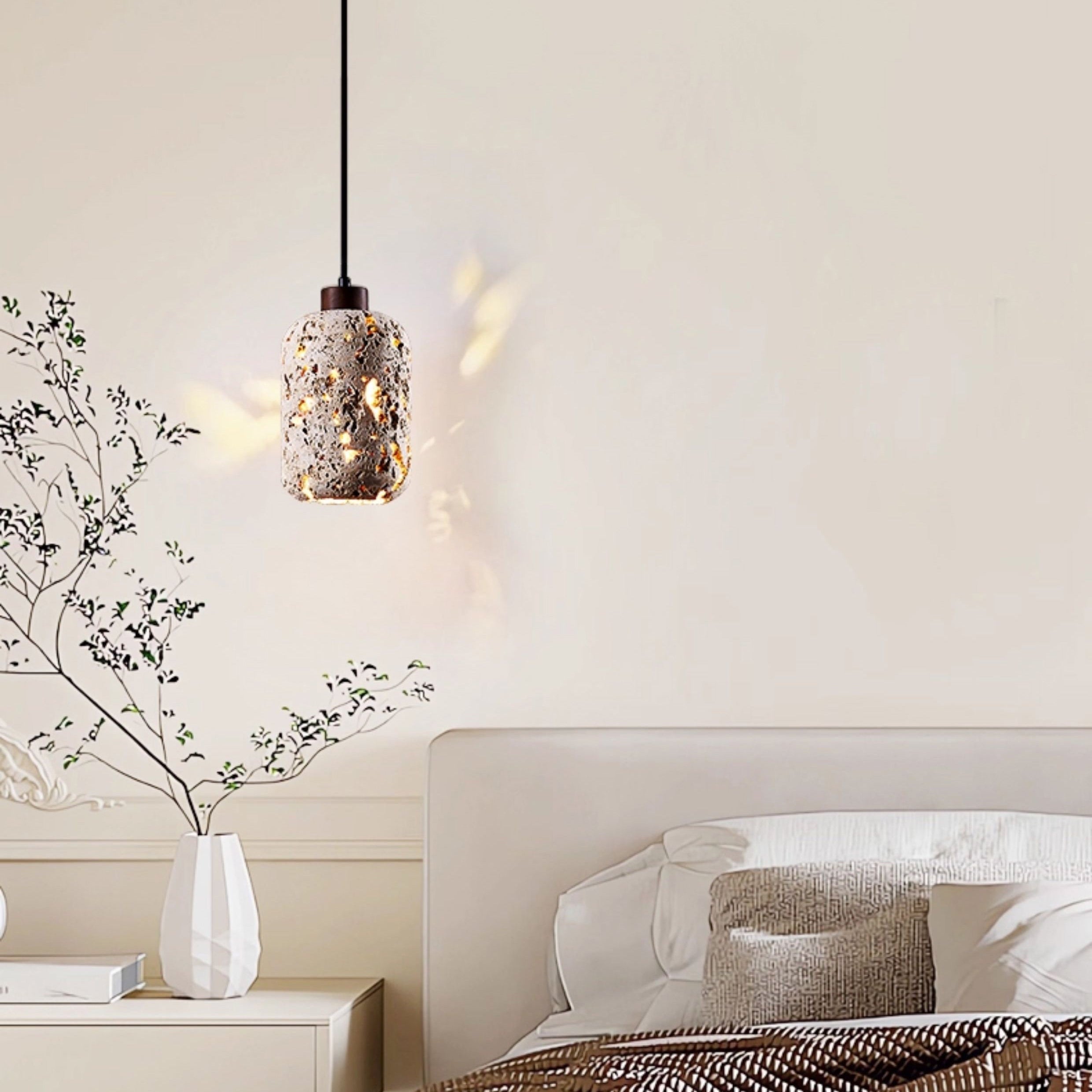 Antizer Wabi Sabi Travertine Pendant Light