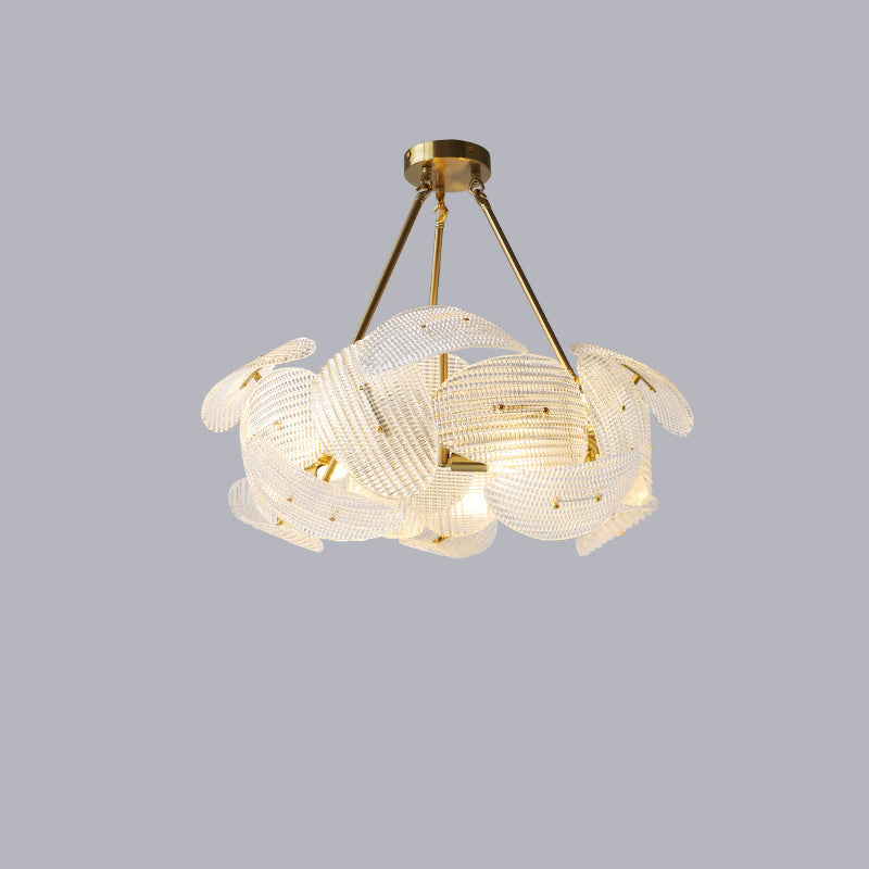 Antizer Artistic Modern Petal Glass Chandelier